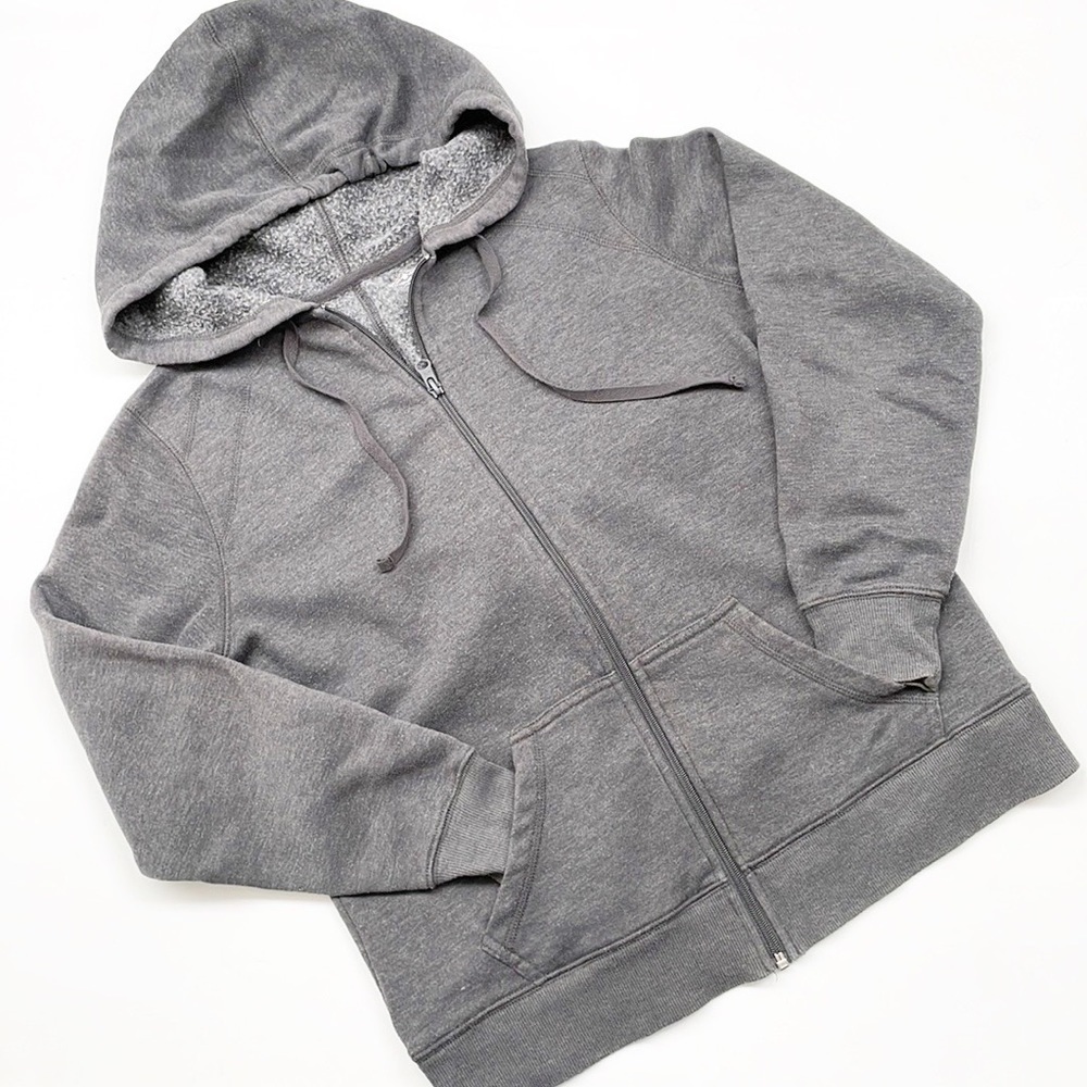 St. John's Bay gray Active zip up jacket with hood Petite